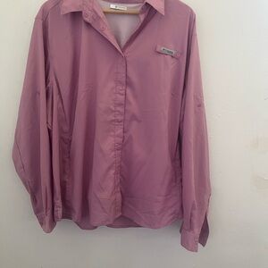 Columbia Pink Button-Up Shirt